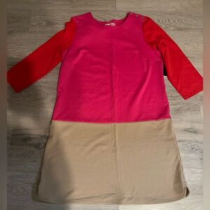 Red and Pink Colorblock Dress